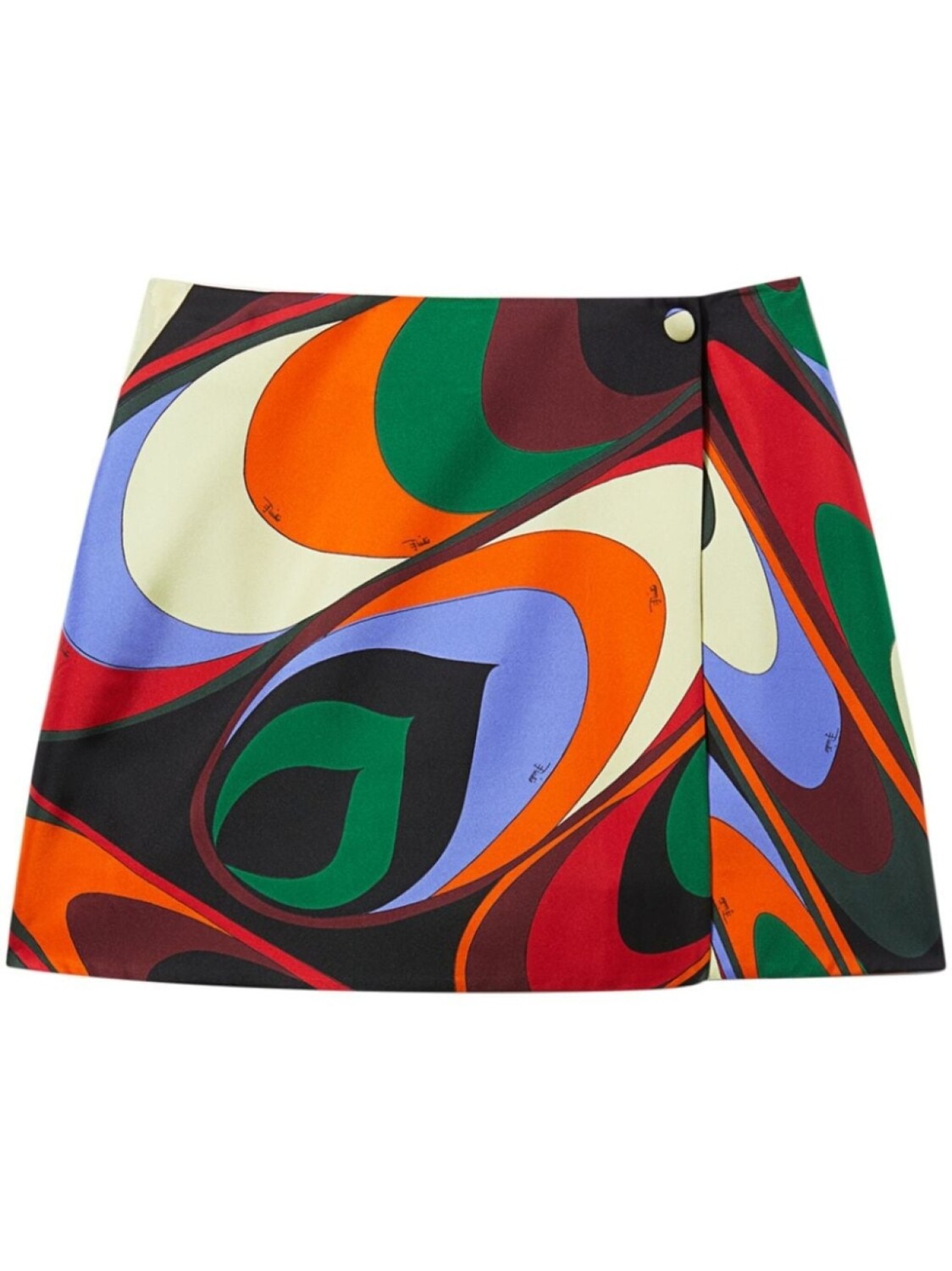 

PUCCI юбка мини с запахом и принтом Onde, зеленый