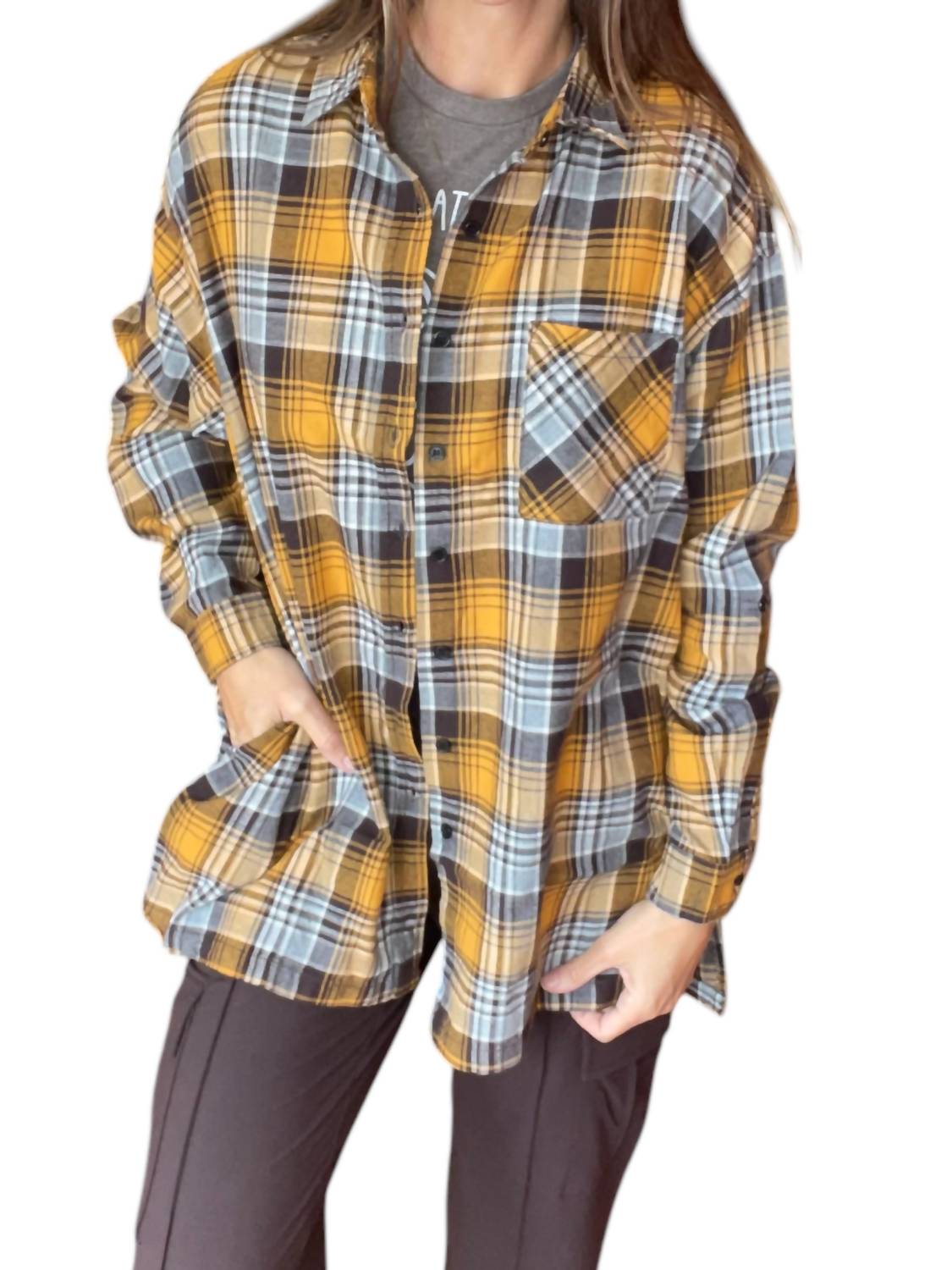 

Рубашка Tracey Flannel в желтую клетку RISEN