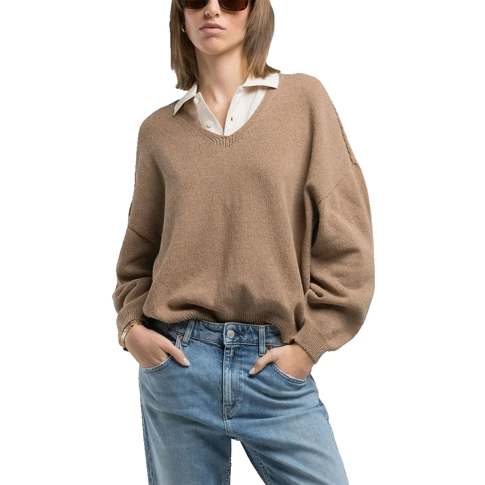 

Свитер Replay DK3851.000.G23640 v neck, коричневый