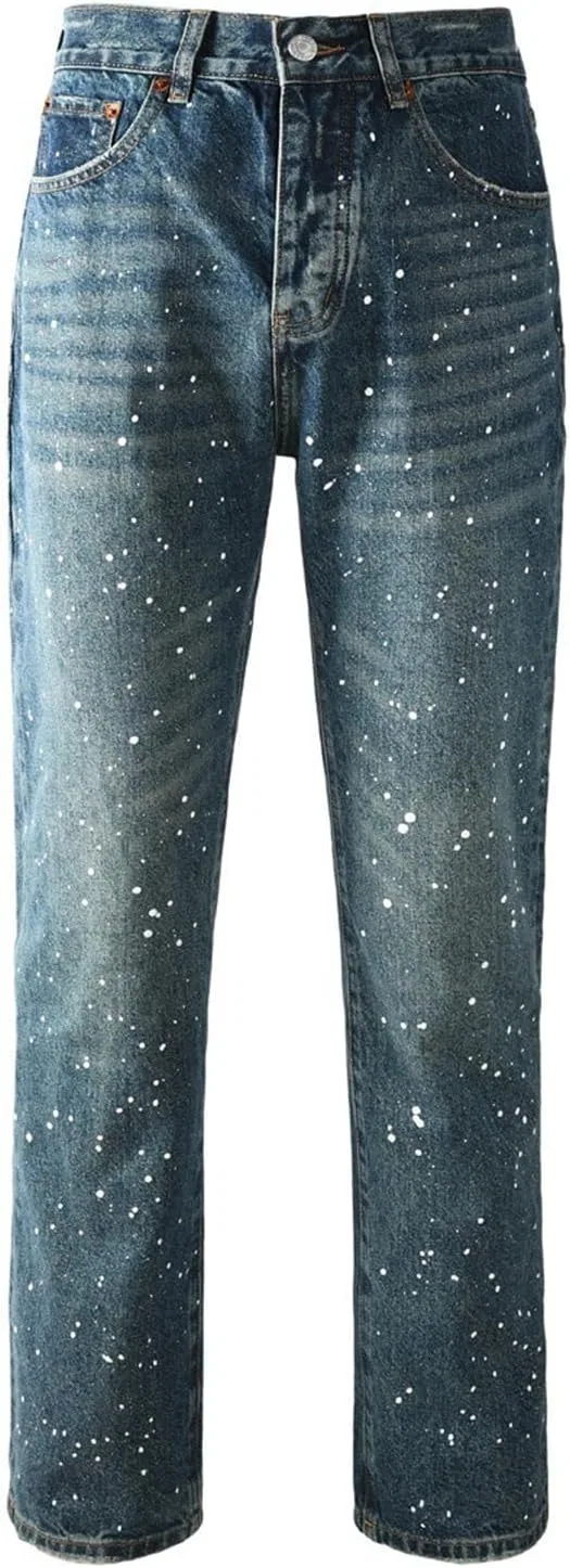 Джинсы с блестками Rhinestone, синие