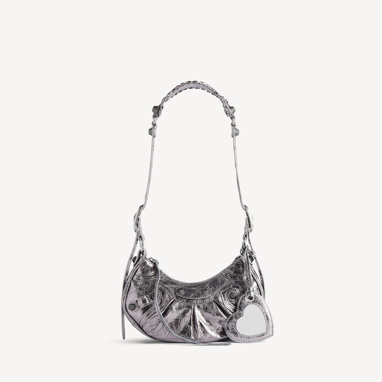 

Женская сумка через плечо Le Cagole XS в серебристом цвете BALENCIAGA, серебряный