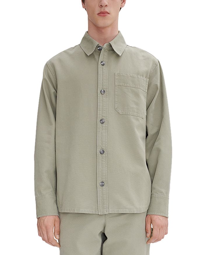 

Базельская длинная рубашка на пуговицах A.P.C., зеленый