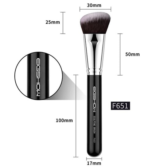 Диагональная кисть для контуринга румян Eigshow Beauty F651 — фото 3