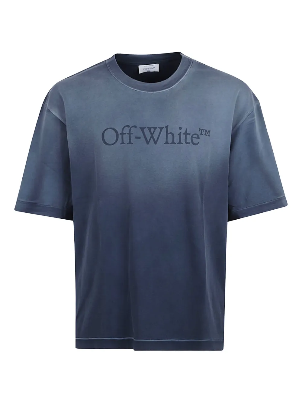 

Футболка с логотипом и эффектом омбре OFF-WHITE, синий