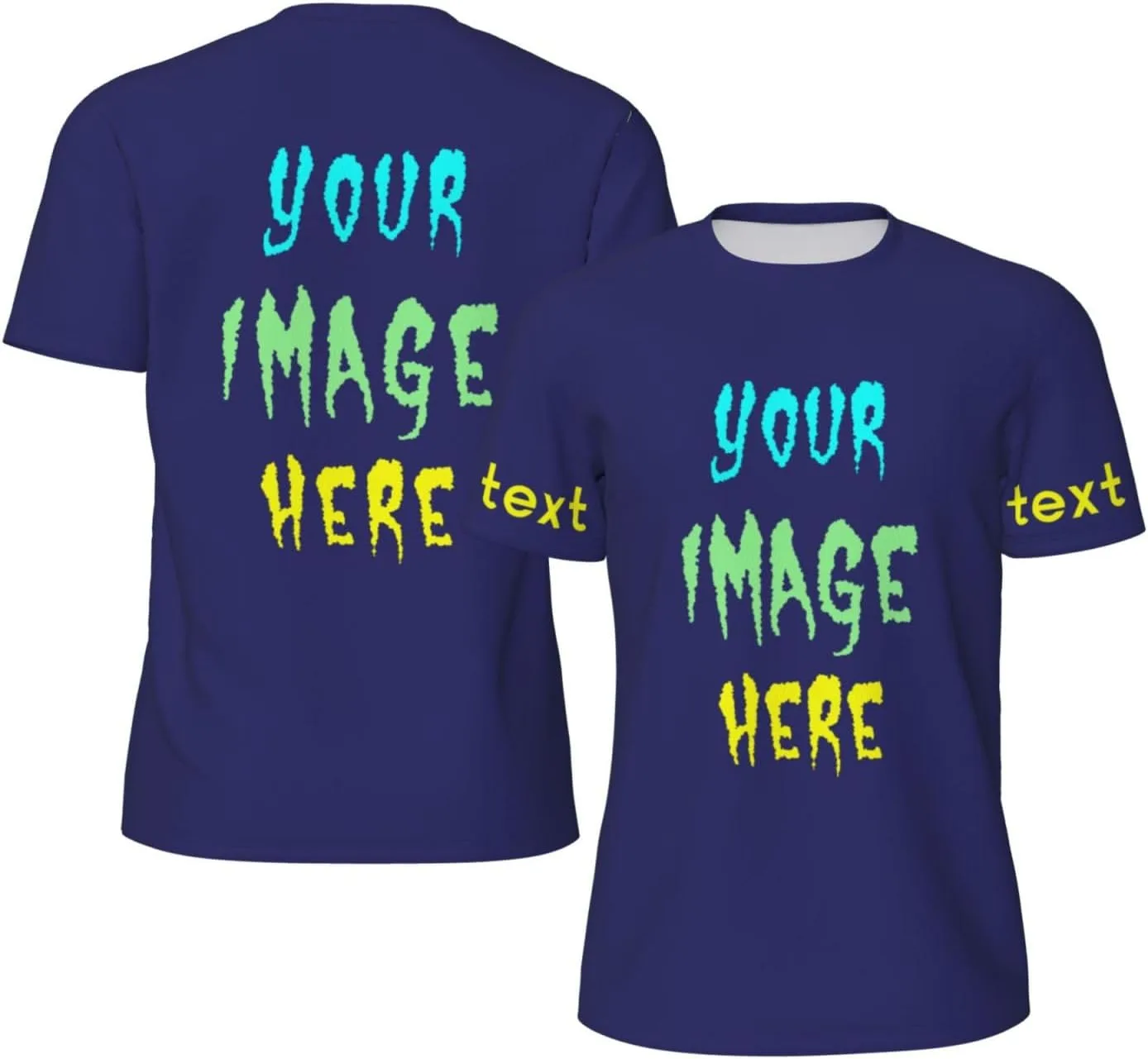 

Футболка Custom для мужчин с фото и текстом