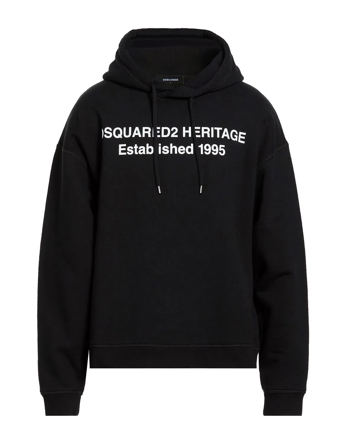 Свитшот с принтом, полар флис, DSQUARED2, черный