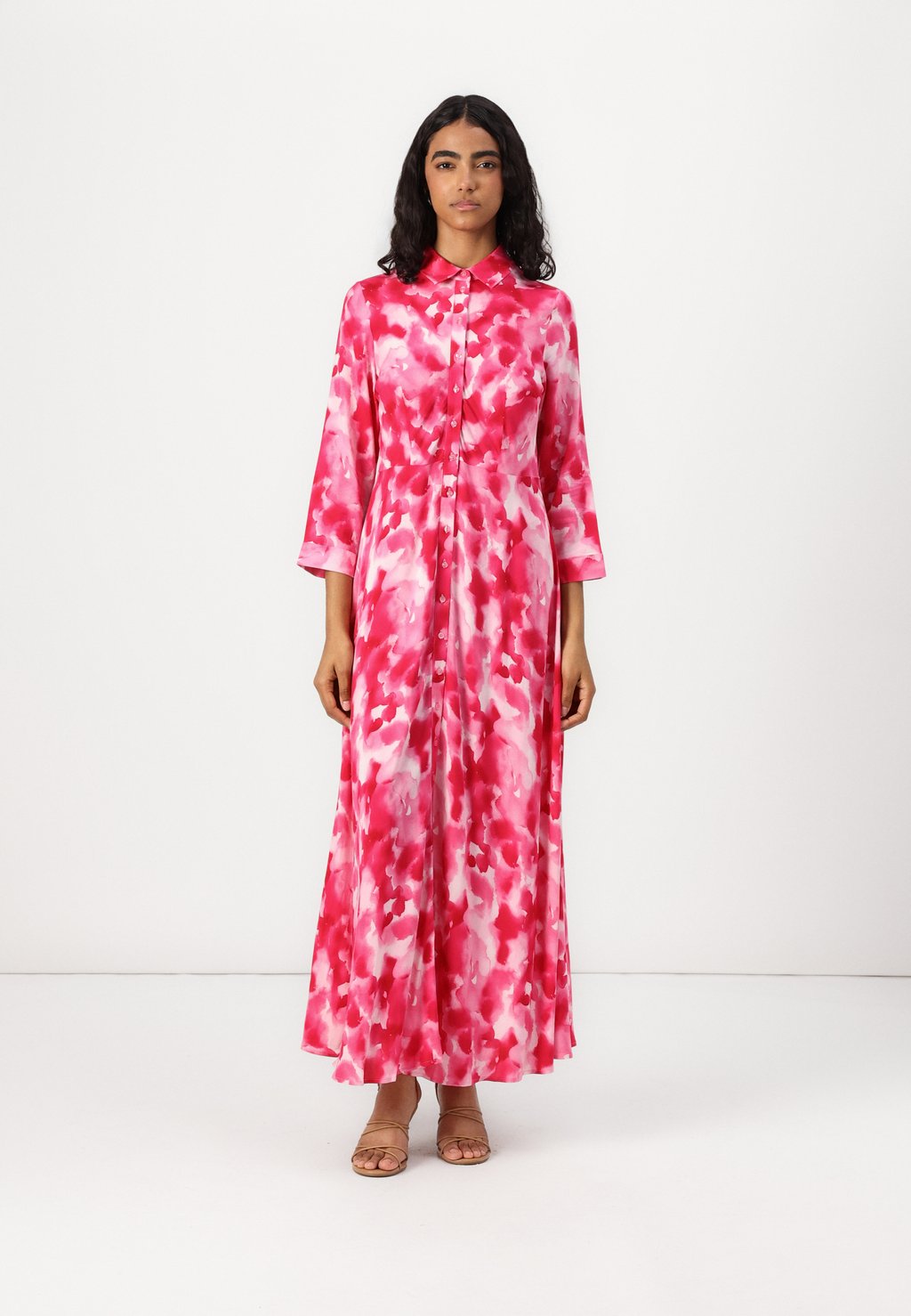 

Платье макси SAVANNA LONG SHIRT DRESS - Shirt dress YAS, розовый