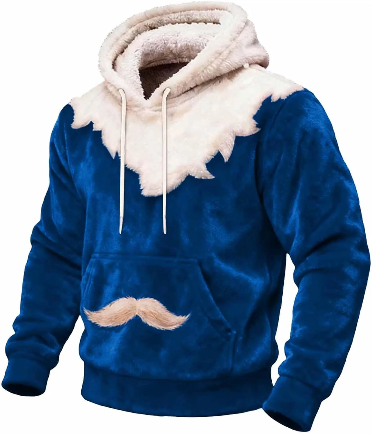 

Zeiyignr уютный свитер с капюшоном в виде Санта-Клауса, пушистый, с карманом