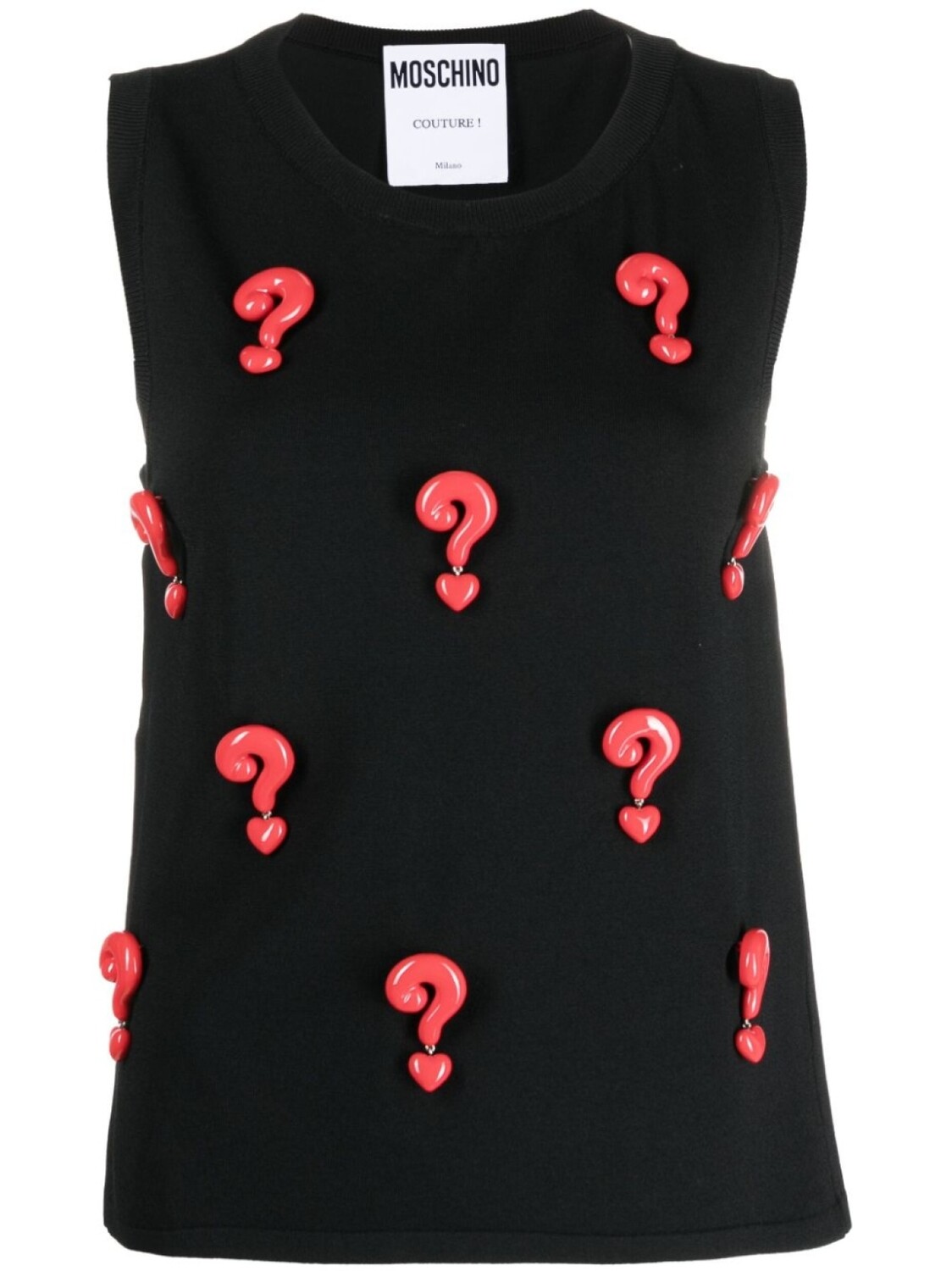 

Блузка без рукавов Moschino, черный