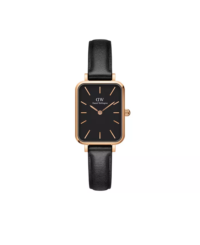 

Женские часы Quadro Sheffield из черной кожи 20 x 26 мм Daniel Wellington