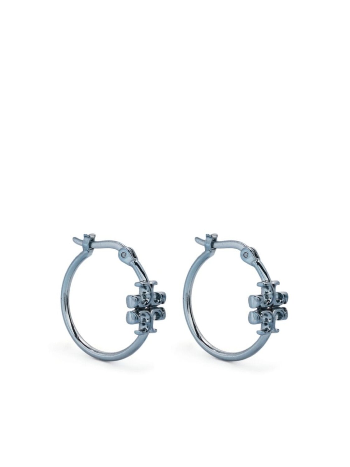 

Серьги-кольца Eleanor Double-T Tory Burch, синий