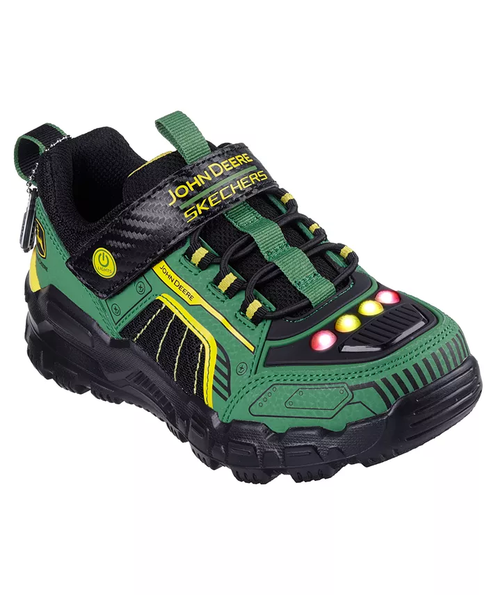

Кроссовки повседневные Little Boys John Deere: Adventure Track Rugged Brights с подсветкой и быстрой застежкой от Finish Line Skechers, мультиколор