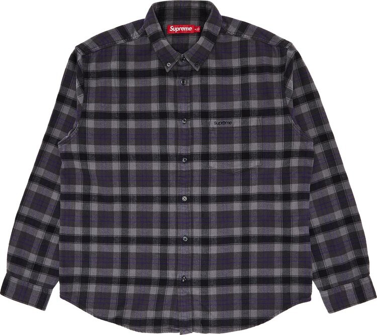 

Рубашка Supreme Plaid Flannel 'Black', черный