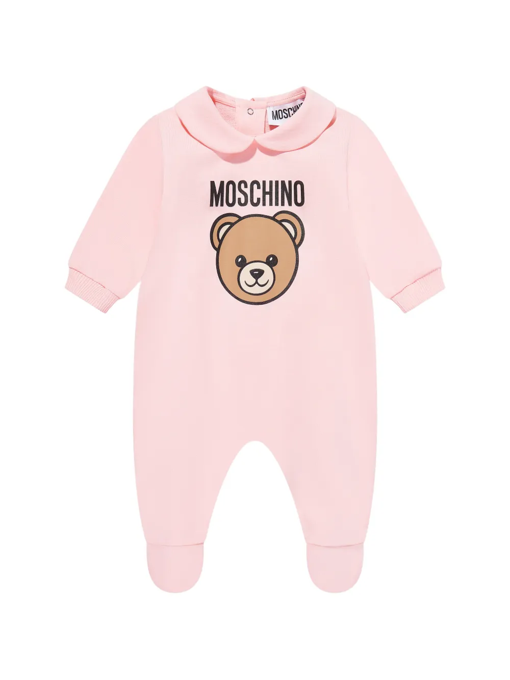 Комплект боди с принтом мишки Moschino Kids, розовый — фото 3