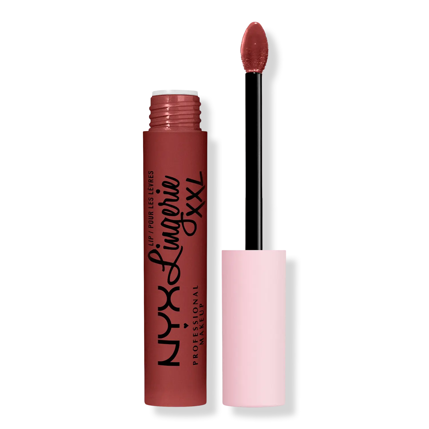 

Жидкая матовая помада Lip Lingerie XXL, стойкая NYX Professional Makeup, Straps Up (reddish brown nude)