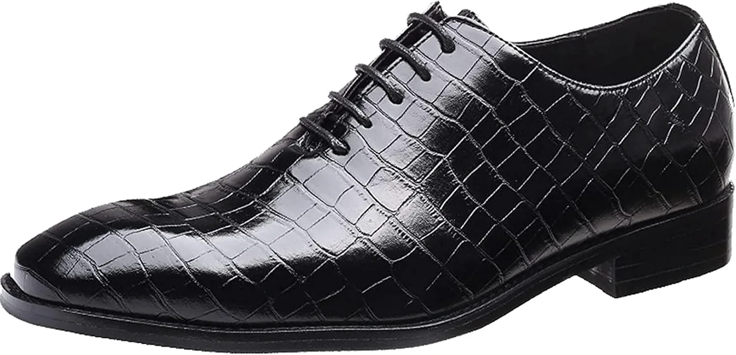 

Мужские официальные туфли Yiozoi, легкие, нескользящие, с заостренным носком, шнуровкой, кожаные, для бизнеса, свадьбы, офиса, оксфорды, черный