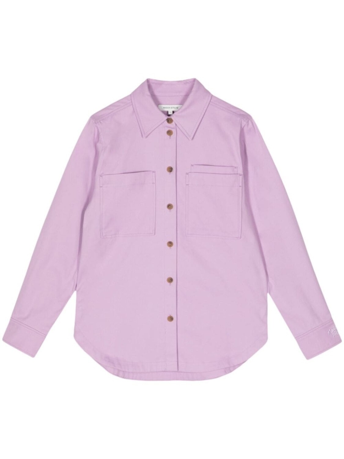 

Рубашка с накладными карманами Maison Kitsuné, фиолетовый