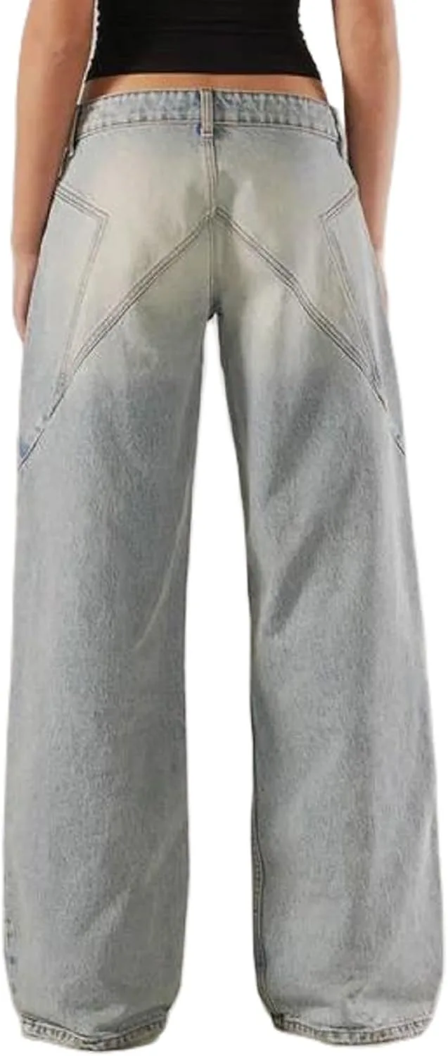 

Женские джинсы boyfriend прямые с низкой посадкой IGMieroNINa