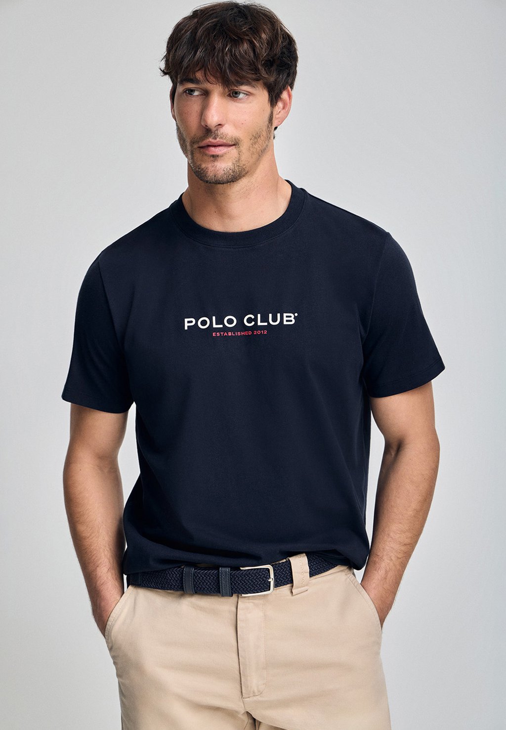 

Футболка с принтом SHORT SLEEVE CREWNECK MINIMAL TITLE Polo Club, темно-синий