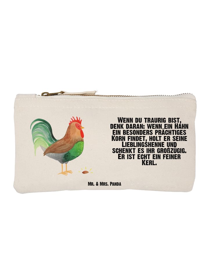

Mr. & Mrs. Panda Белый пенал с изображением петуха и кукурузного початка с надписью