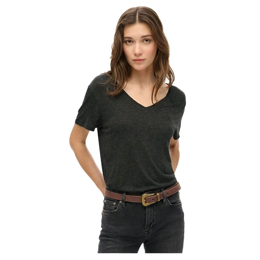 

Футболка Superdry Studios Slub Embroidered Vee, черный