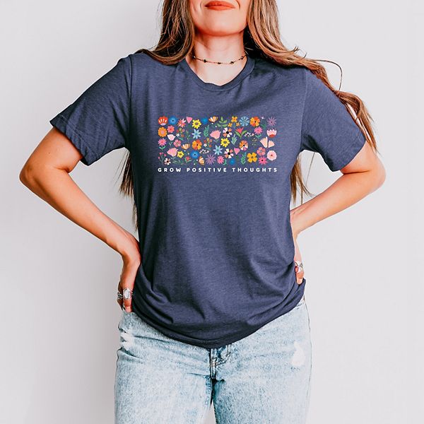 

Футболка с коротким рукавом Grow positive thoughts floral Simply Sage Market, Heather Navy, Зеленый, Футболка с коротким рукавом Grow positive thoughts floral Simply Sage Market, Heather Navy