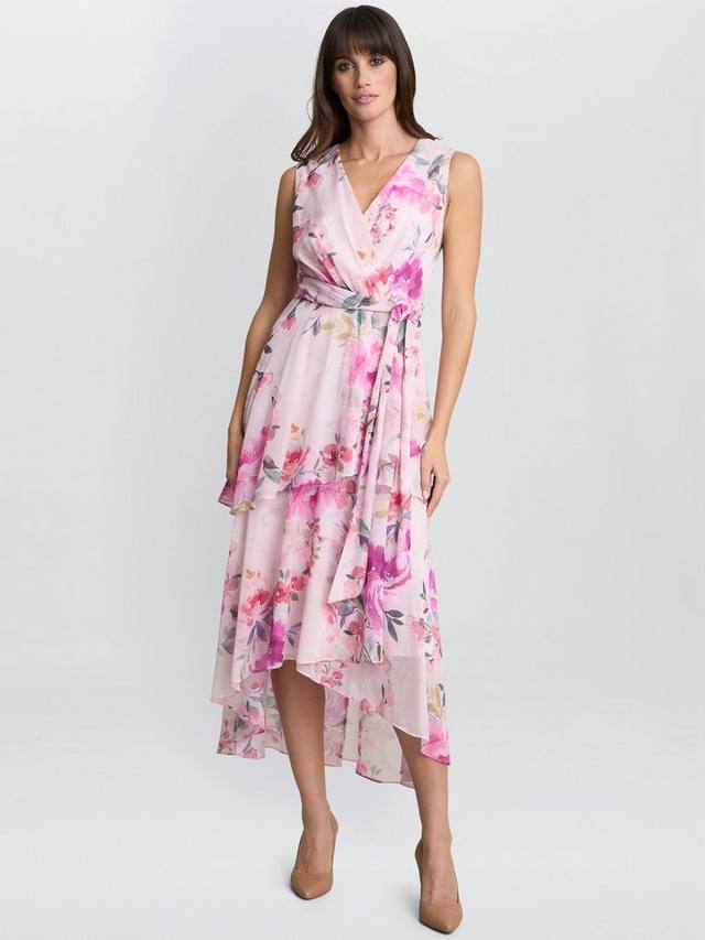 

Платье Evelynn с цветочным принтом и запахом Gina Bacconi, Pink