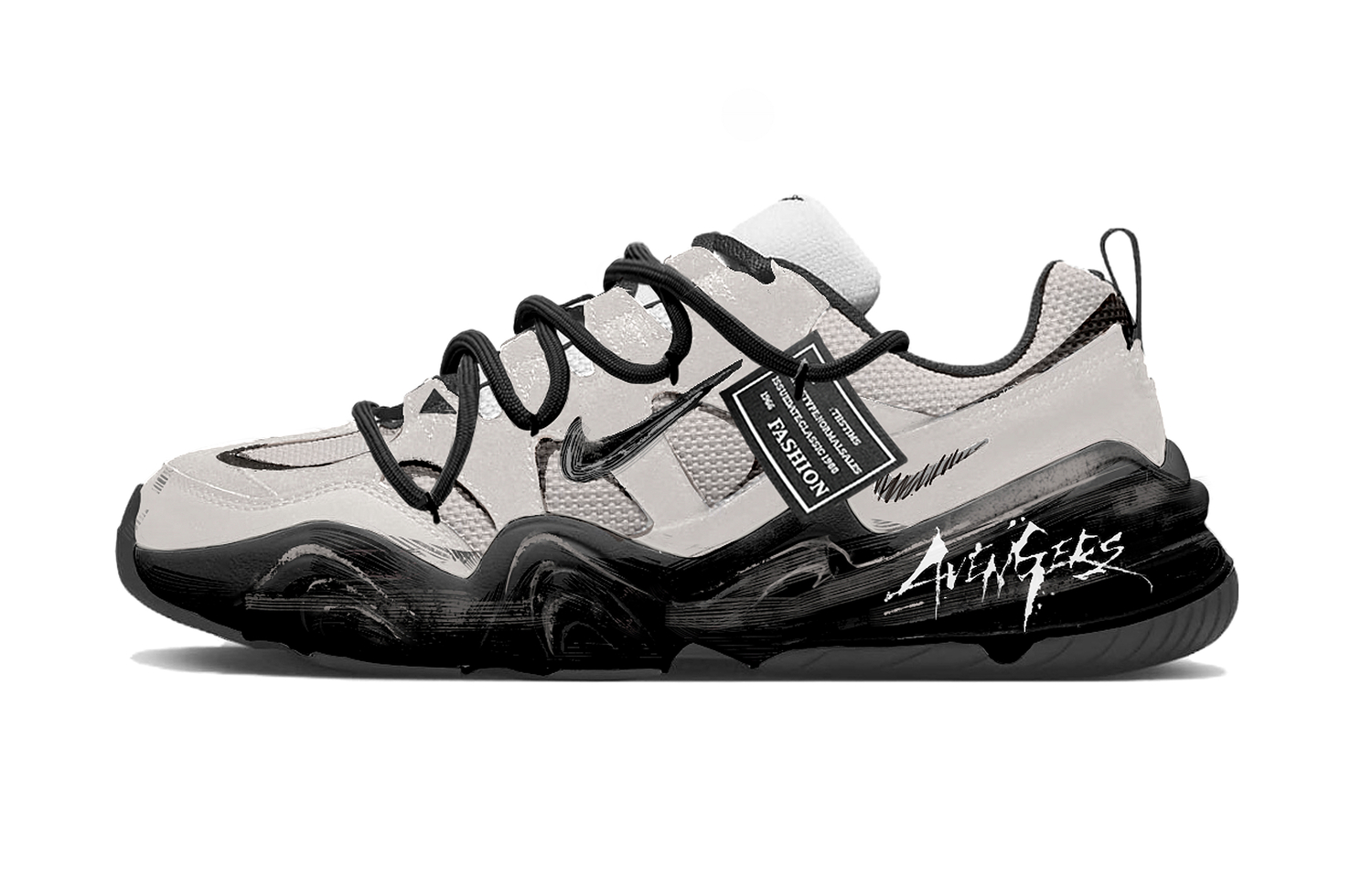 

Nike Кроссовки Tech Hera Anti Utopia Abrasion Resistant низкие повседневные Unisex Black Gray