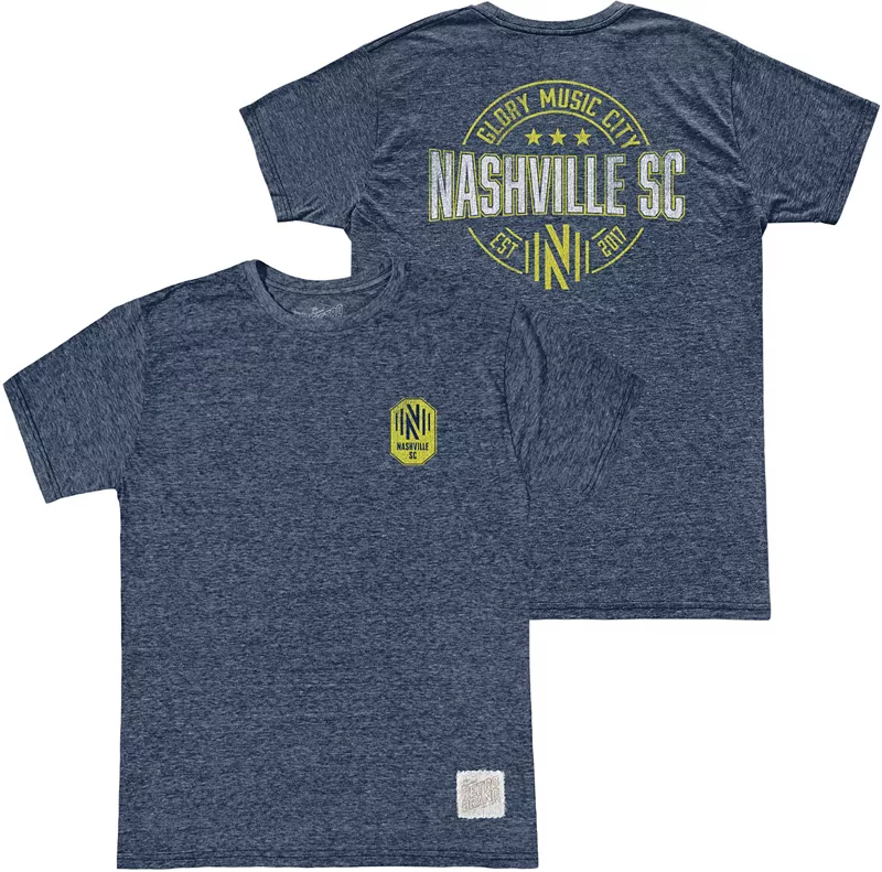 

Синяя футболка с логотипом Retro Brand Youth Nashville SC Tri-Blend Ring