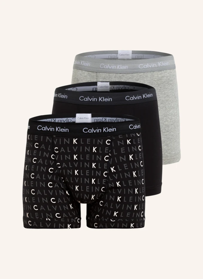 

Комплект из 3 боксёрских шорт cotton stretch Calvin Klein, черный