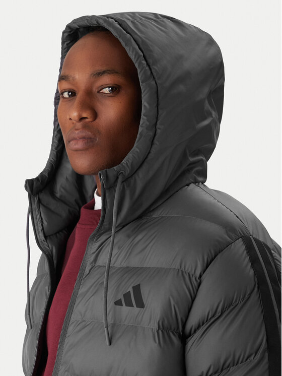 Зимняя куртка regular fit Essentials Climawarm 3-Stripes JX7772 Adidas, серый — фото 4