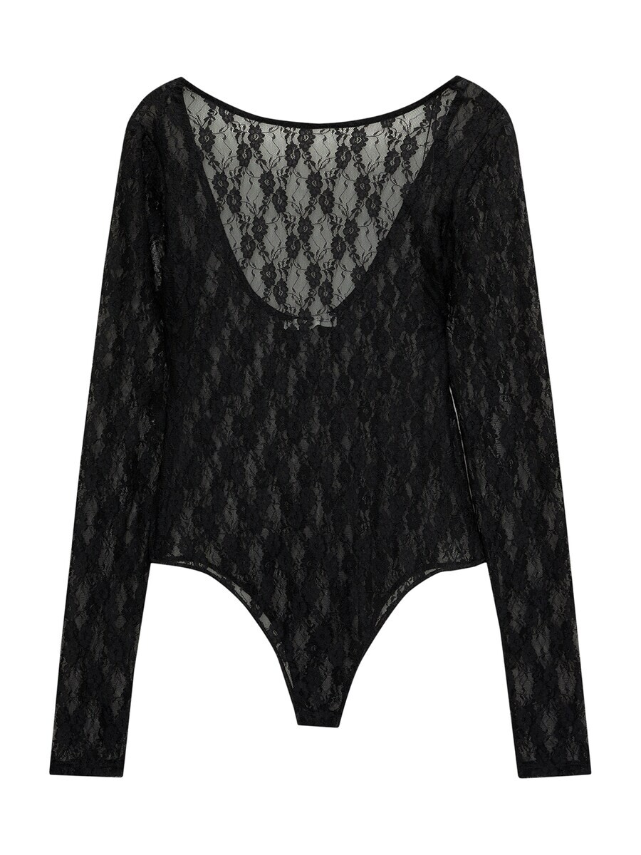 

Классический топ Pull&Bear Shirt Bodysuit, черный