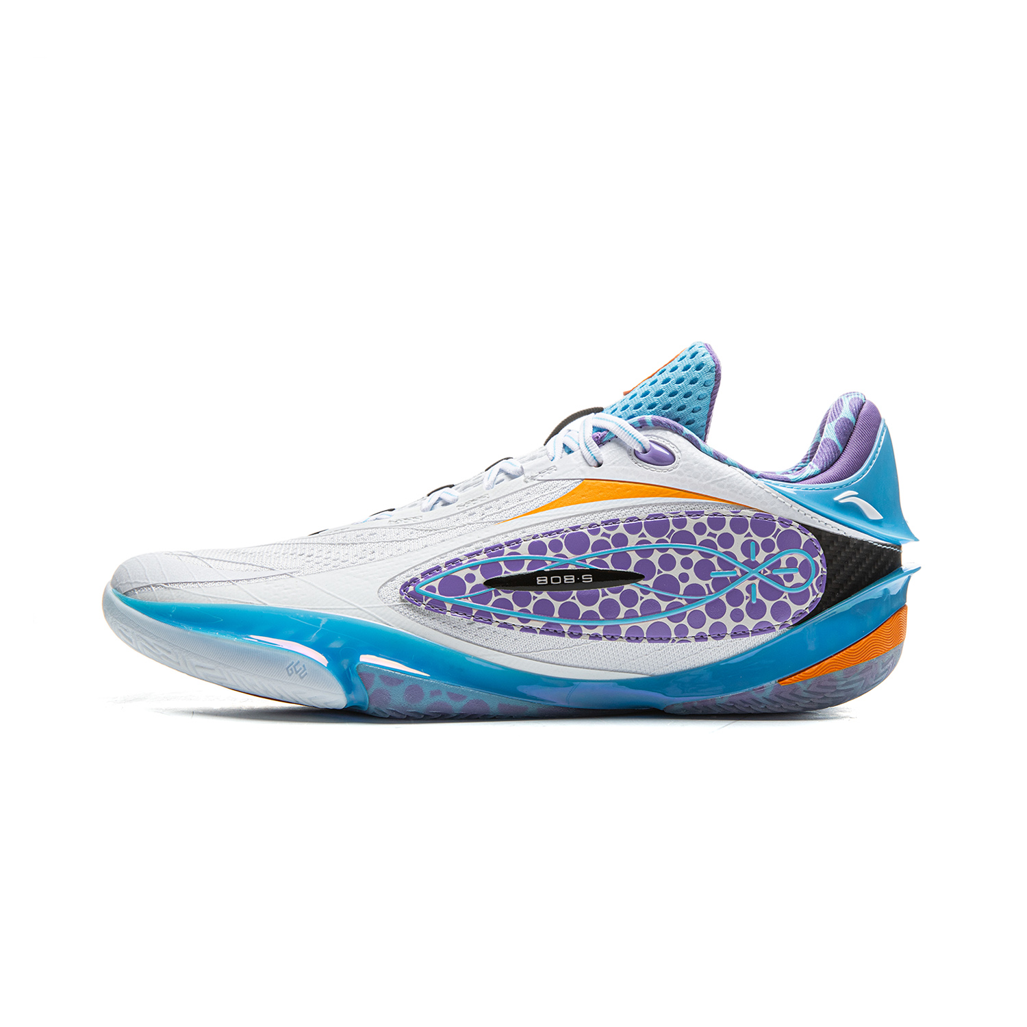 

LINING Баскетбольные кроссовки Wade 808 5 ULTRA с износостойким отскоком и низким верхом из углеродного волокна, цвет: белый, синий