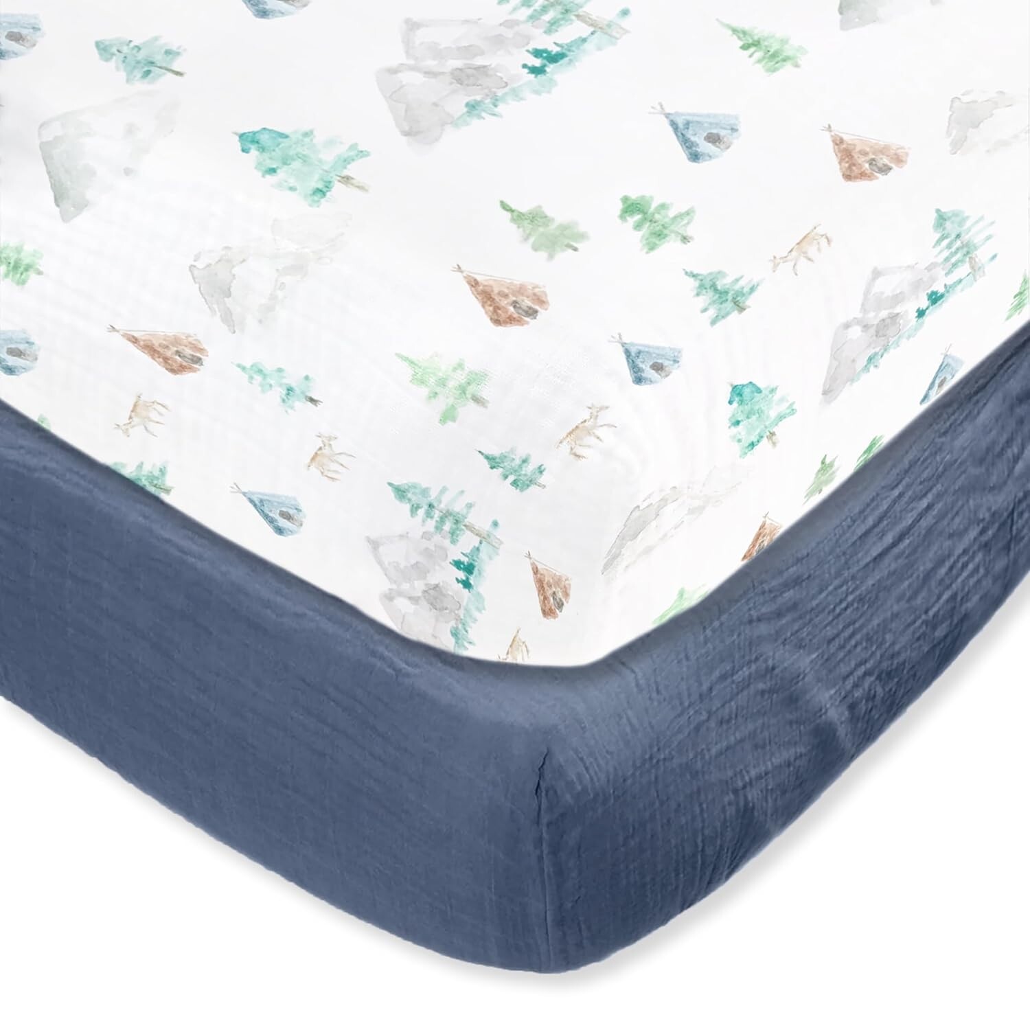 

Swaddle Designs Мягчайшая хлопчатобумажная муслиновая простыня для кроватки SwaddleDesigns