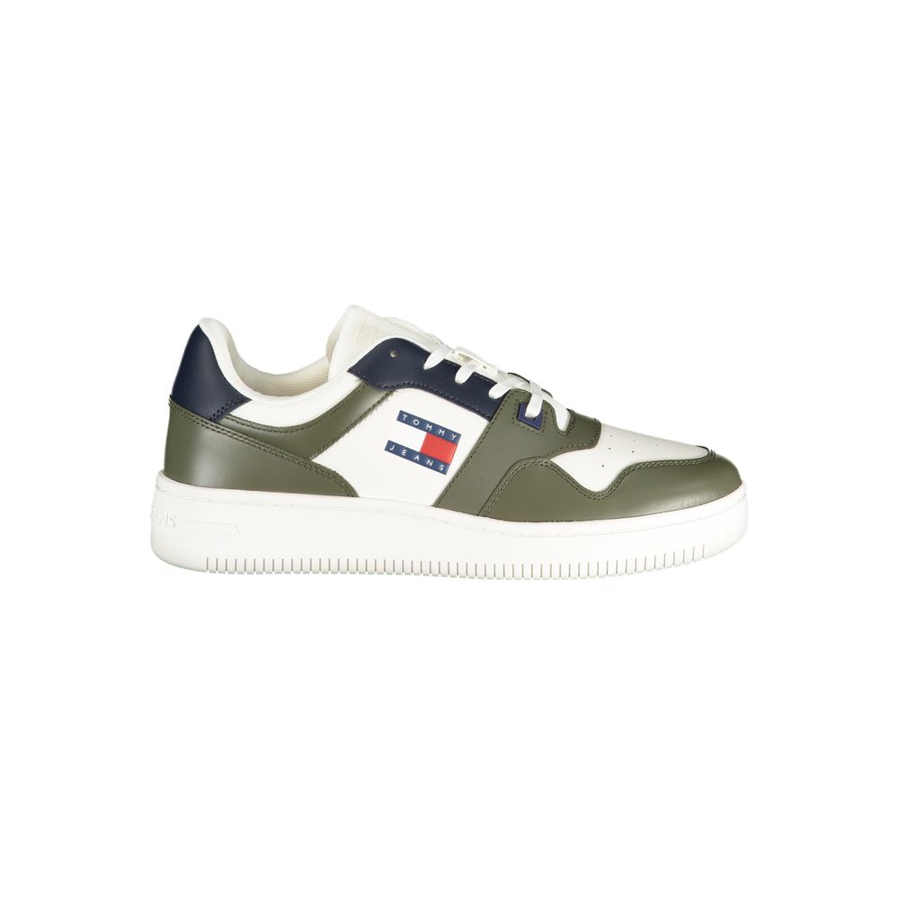 

Зеленые кожаные мужские кроссовки Tommy Hilfiger