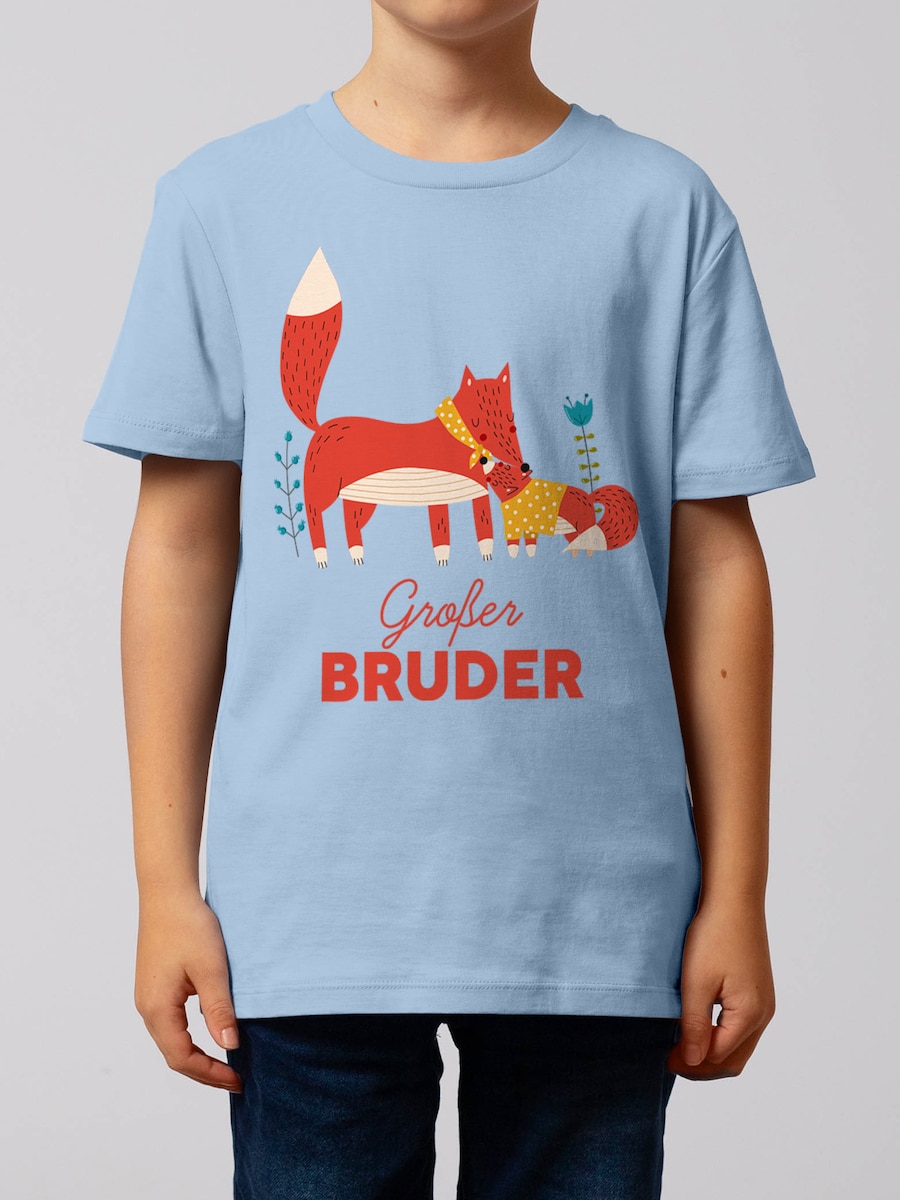 Рубашка watabout.kids Fuchs Großer Bruder, светло-голубой — фото 3