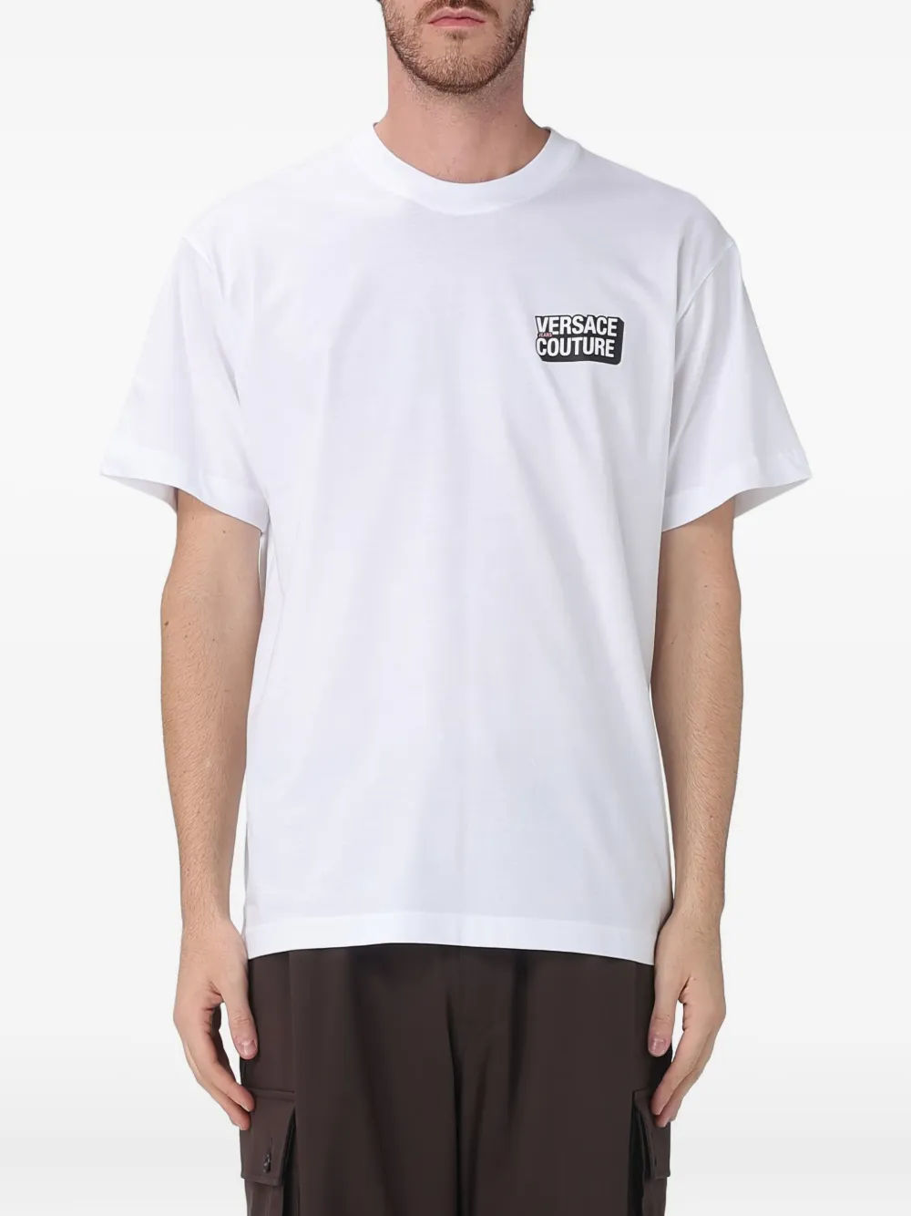 

Футболка с логотипом Versace Jeans Couture, белый