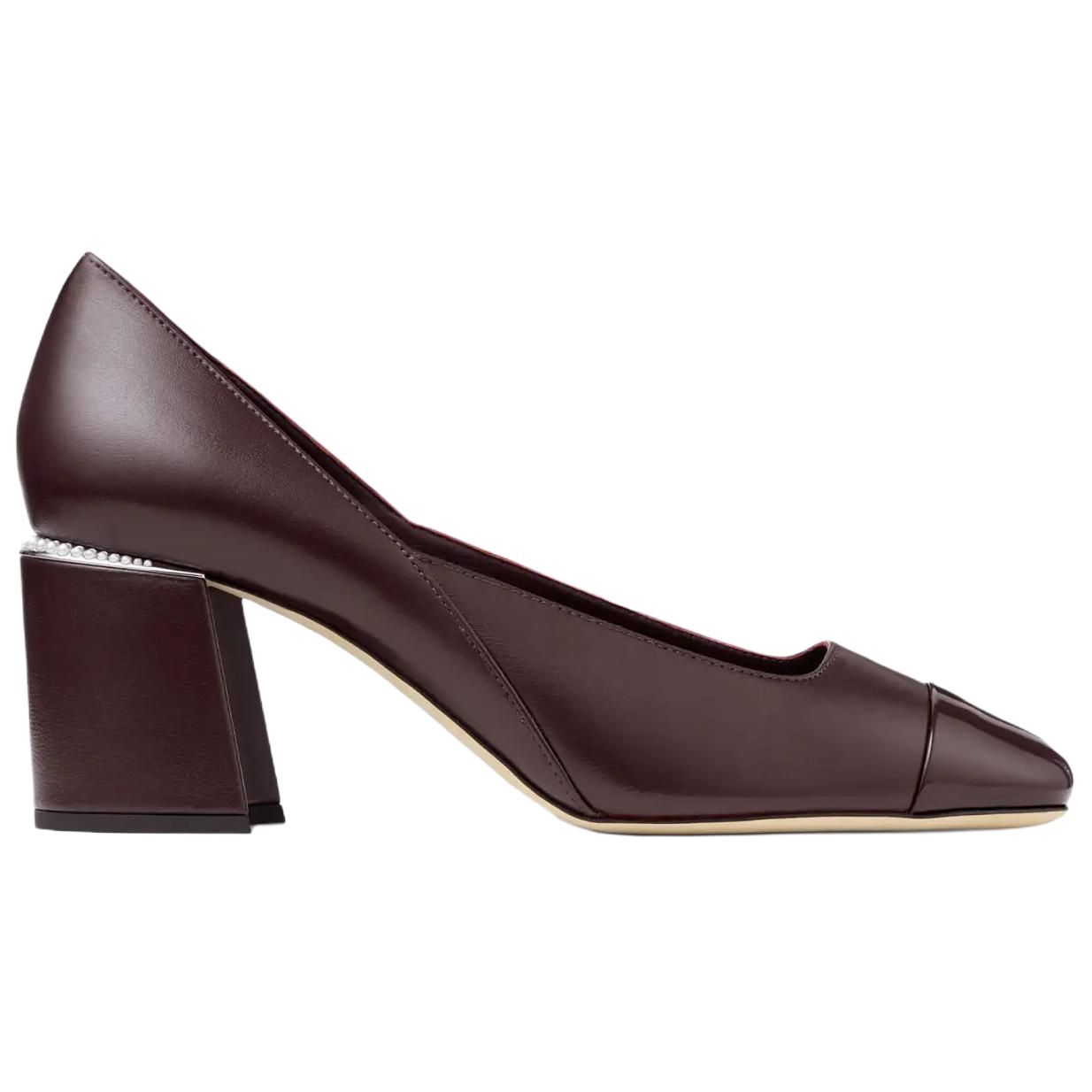 Jimmy Choo Дженсон Толстый каблук Высокие каблуки 6,5 см Женские Бордовые — фото 3