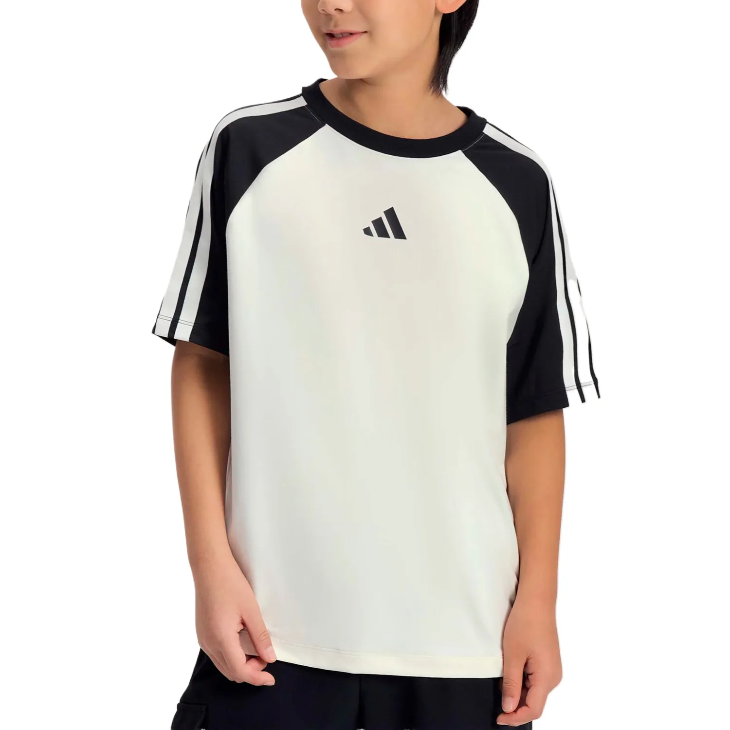 Футболка для детей Adidas, Jade White/Black — фото 4