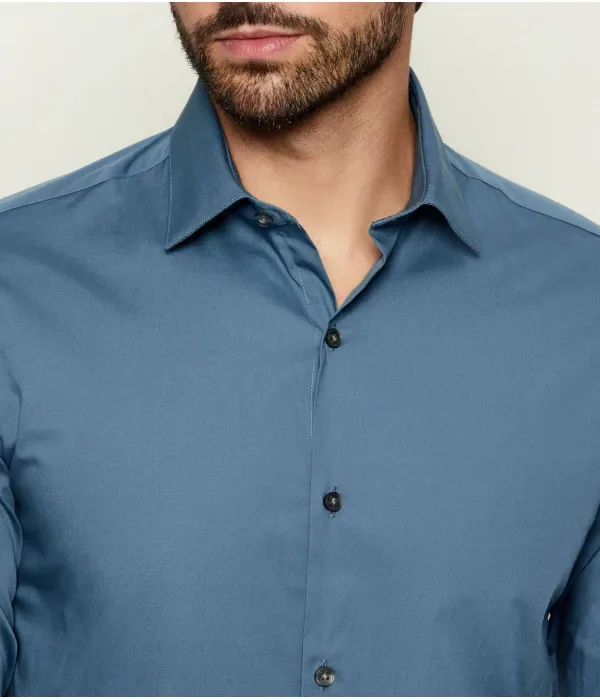 Рубашка slim fit Calvin Klein, синий — фото 4
