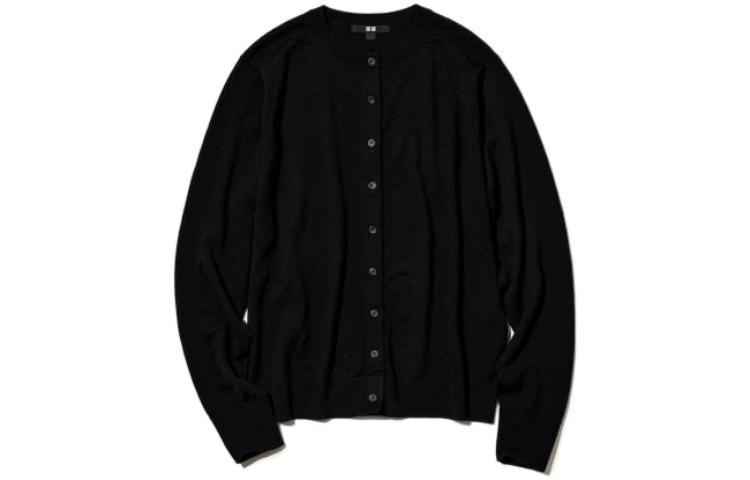 

Кардиган Uniqlo U premium Lambswool Ribbed, темно-серый