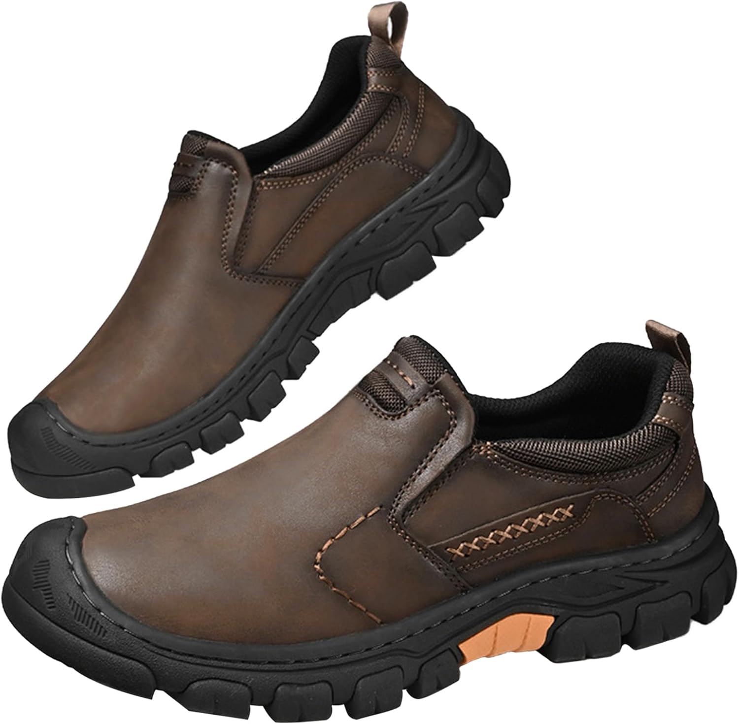 

Мужские лоферы слипоны мокасины, водонепроницаемые противоскользящие прогулочные туфли без шнурков, легкие дышащие кроссовки для походов Generic, хаки