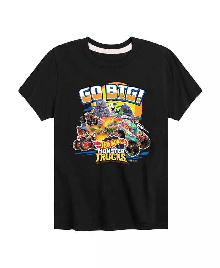 

Футболка с принтом Hot Wheels Go Big для мальчиков, черный