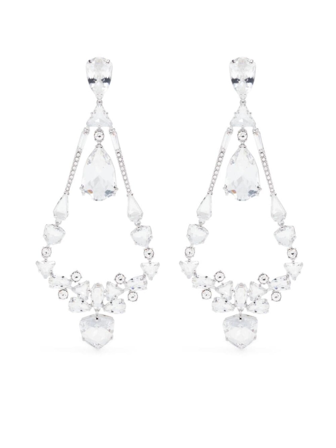 

Серьги-клипсы Mesmera Swarovski, серебряный