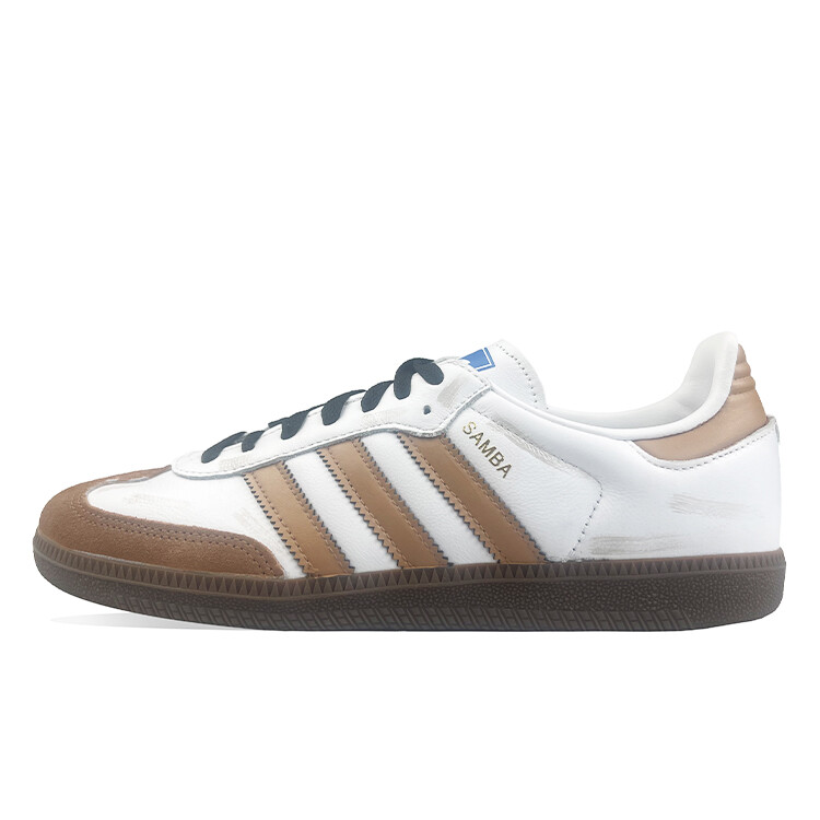 

Кроссовки adidas originals SAMBA OG Skateboarding Shoes Unisex Low-top Brown/White, белый