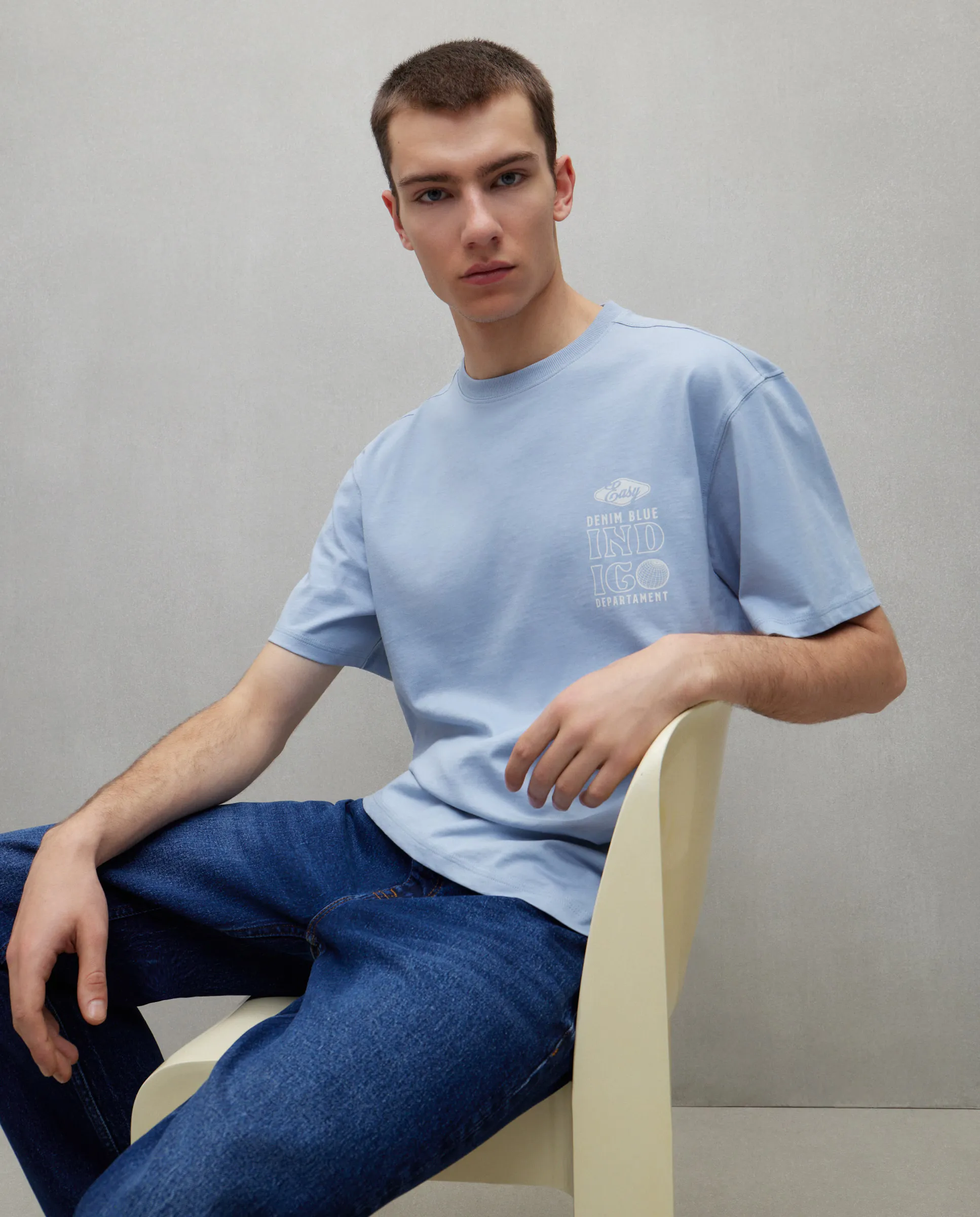 

Мужская футболка с коротким рукавом Easy Wear, светло-голубой