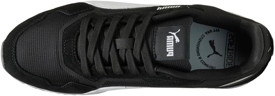 Мужские кроссовки PUMA Softride St Miler с шнуровкой для повседневной носки - черные — фото 4