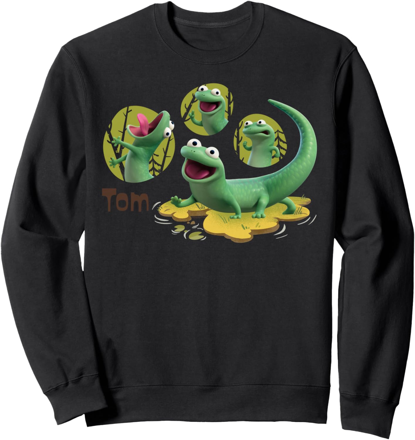 

Disney Pixar Когда я бобр Том Ящерица Толстовка с ящерицей, черный