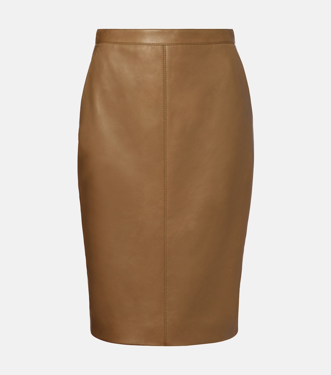 

Кожаная юбка-карандаш Saint Laurent, Mordore