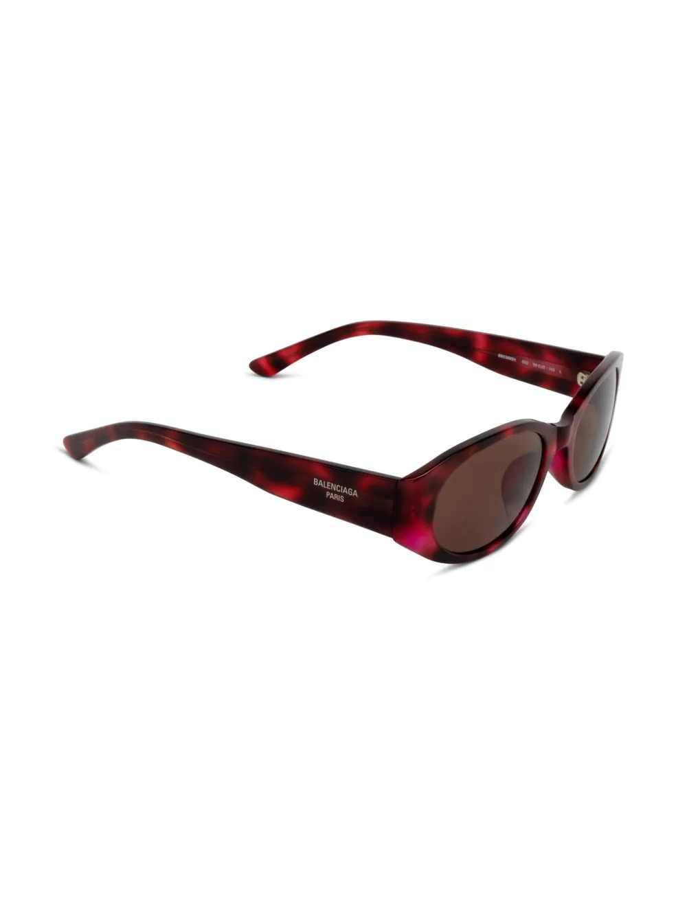 Солнцезащитные очки в овальной оправе Balenciaga Eyewear, красный — фото 2